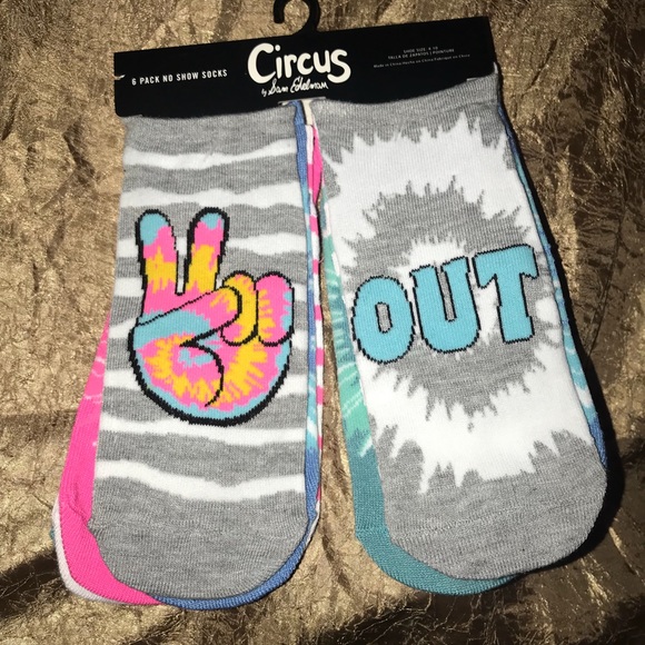 Circus by Sam Edelman Accessories - Circus by Sam Edelman “Peace Out” 6 pack socks NWT